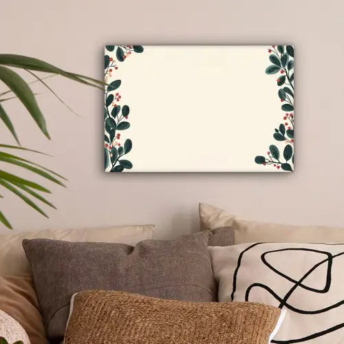Takken - Winter - Planten - Licht canvas 2cm klein -sfeer1