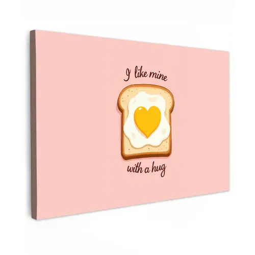 Brood - Illustratie - Quote - Roze canvas 2cm klein -z3d