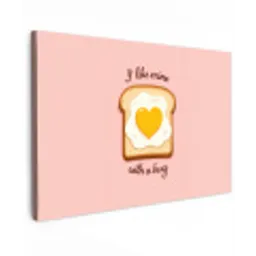 Brood - Illustratie - Quote - Roze canvas 2cm klein -z3d