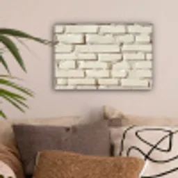 Bakstenen - Muur - Licht - Wit canvas 2cm klein -sfeer1