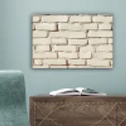 Bakstenen - Muur - Licht - Wit canvas 2cm klein -sfeer4