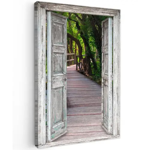 Brug - Bos - Doorkijk canvas 2cm klein -z3d