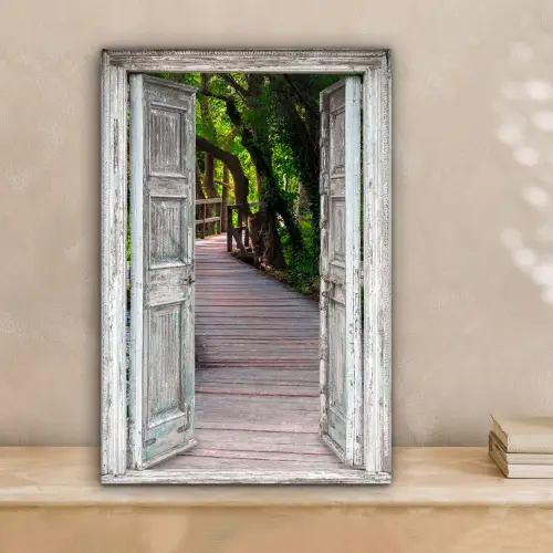 Brug - Bos - Doorkijk canvas 2cm klein -sfeer1