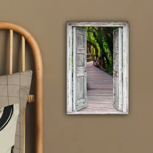 Brug - Bos - Doorkijk canvas 2cm klein -sfeer3