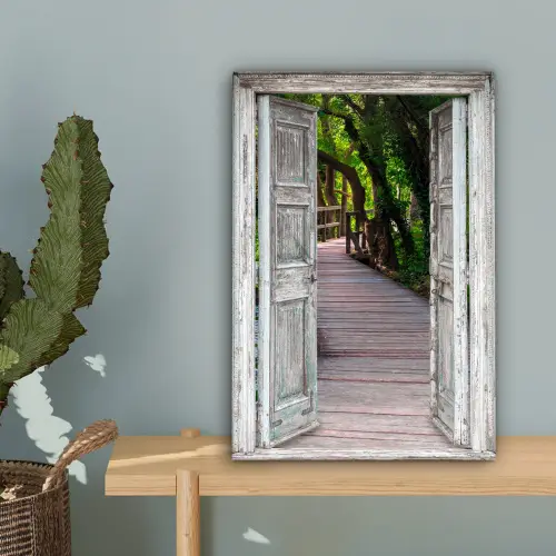 Brug - Bos - Doorkijk canvas 2cm klein -sfeer4