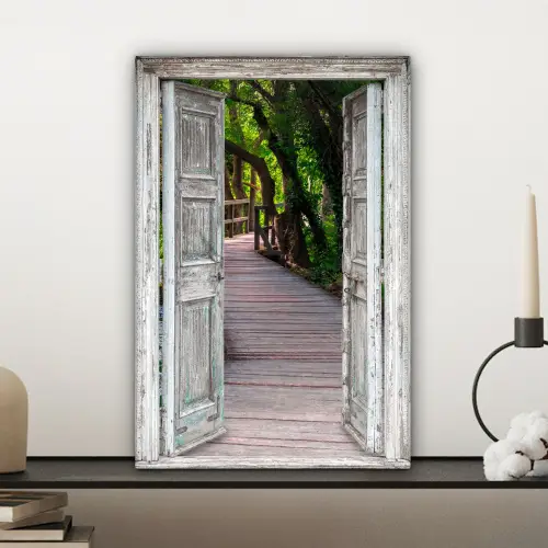Brug - Bos - Doorkijk canvas 2cm klein -sfeer6