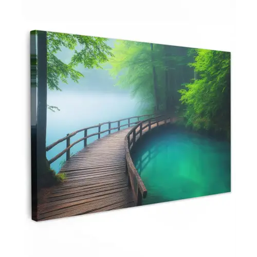Brug - Water - Rivier - Bos canvas 2cm klein -z3d