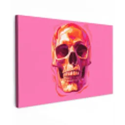 Felroze - Tanden - Schedel canvas 2cm klein -z3d