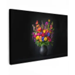Felgekleurd - Bloemen - Vaas canvas 2cm klein -z3d