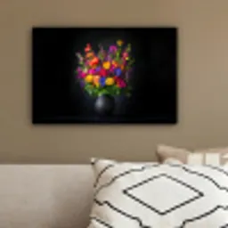 Felgekleurd - Bloemen - Vaas canvas 2cm klein -sfeer3
