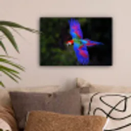 Felgekleurd - Papegaai - Bos - Vleugels canvas 2cm klein -sfeer1
