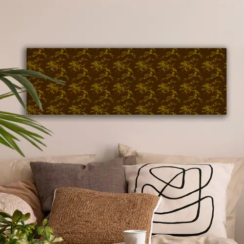 Bruin - Bloemen - Goud canvas 2cm klein 828 -sfeer1