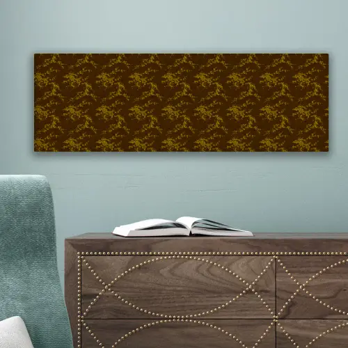 Bruin - Bloemen - Goud canvas 2cm klein 828 -sfeer4