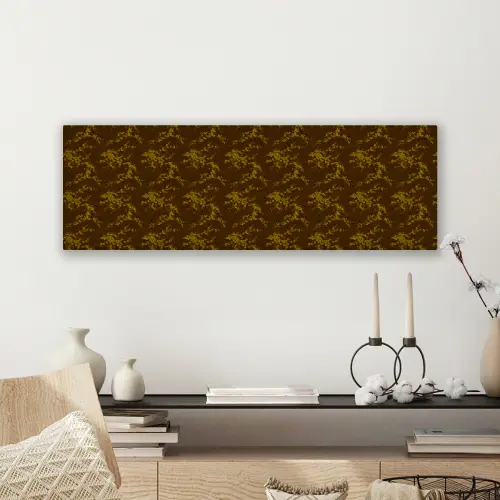 Bruin - Bloemen - Goud canvas 2cm klein 828 -sfeer6