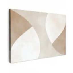 Bruin - Japandi - Abstract canvas 2cm klein -z3d