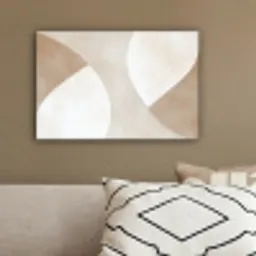 Bruin - Japandi - Abstract canvas 2cm klein -sfeer3