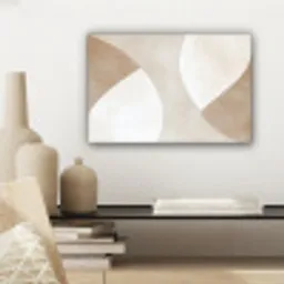 Bruin - Japandi - Abstract canvas 2cm klein -sfeer6