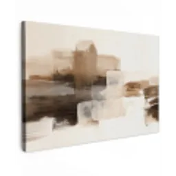 Penseelstreken - Abstract landschap - Rust canvas 2cm klein -z3d