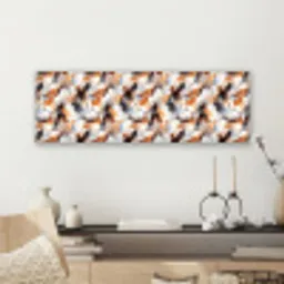 Penseelstreken - Oranje - Grijs canvas 2cm klein 828 -sfeer6