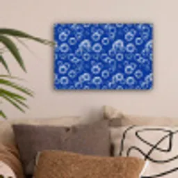 Bubbels - Patroon - Blauw canvas 2cm klein -sfeer1