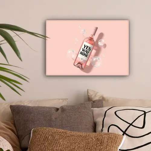 Bubbels - Rosé - Roze canvas 2cm klein -sfeer1
