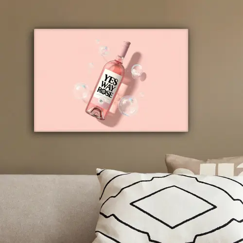 Bubbels - Rosé - Roze canvas 2cm klein -sfeer3