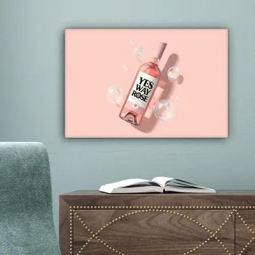 Bubbels - Rosé - Roze canvas 2cm klein -sfeer4