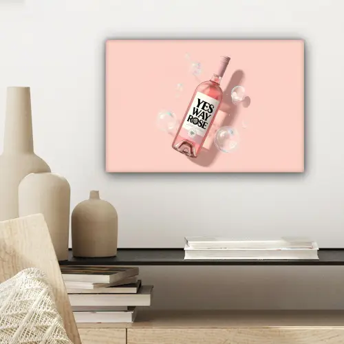 Bubbels - Rosé - Roze canvas 2cm klein -sfeer6