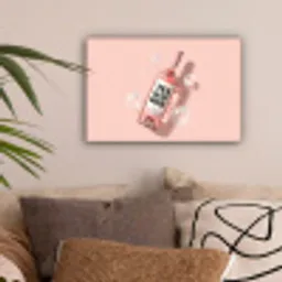Bubbels - Rosé - Roze canvas 2cm klein -sfeer1