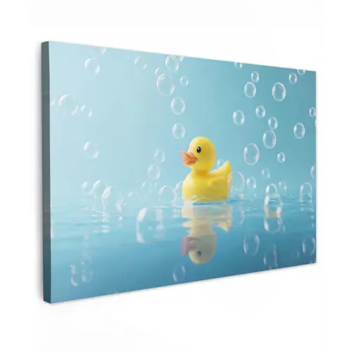 Bubbels - Badeend - Geel canvas 2cm klein -z3d