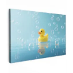 Bubbels - Badeend - Geel canvas 2cm klein -z3d