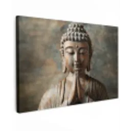 Boedha - Beeld - Bruin - Rust canvas 2cm klein -z3d