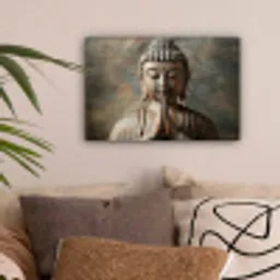 Boedha - Beeld - Bruin - Rust canvas 2cm klein -sfeer1