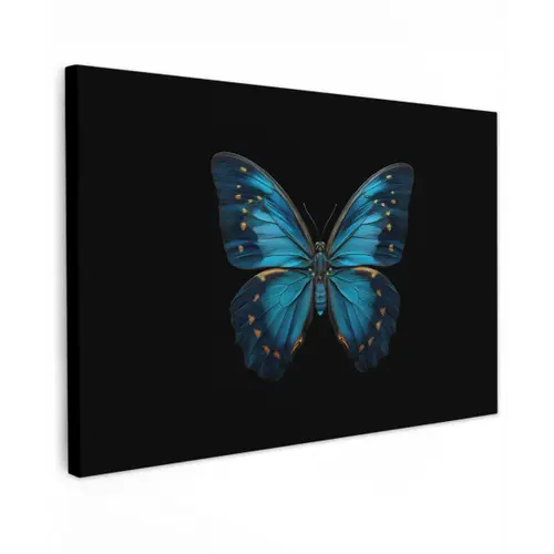 Vlinder - Blauw - Contrast canvas 2cm klein -z3d