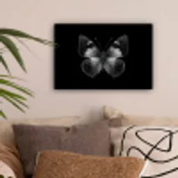 Vlinder - Grijs - Mysterieus canvas 2cm klein -sfeer1