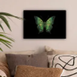 Vlinder - Groen - Diepte canvas 2cm klein -sfeer1
