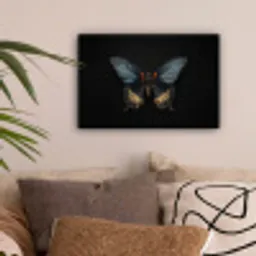 Vlinder - Metaalachtig - Geometrisch patroon canvas 2cm klein -sfeer1