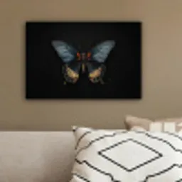 Vlinder - Metaalachtig - Geometrisch patroon canvas 2cm klein -sfeer3