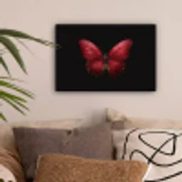 Vlinder - Rood - Minimalistisch canvas 2cm klein -sfeer1