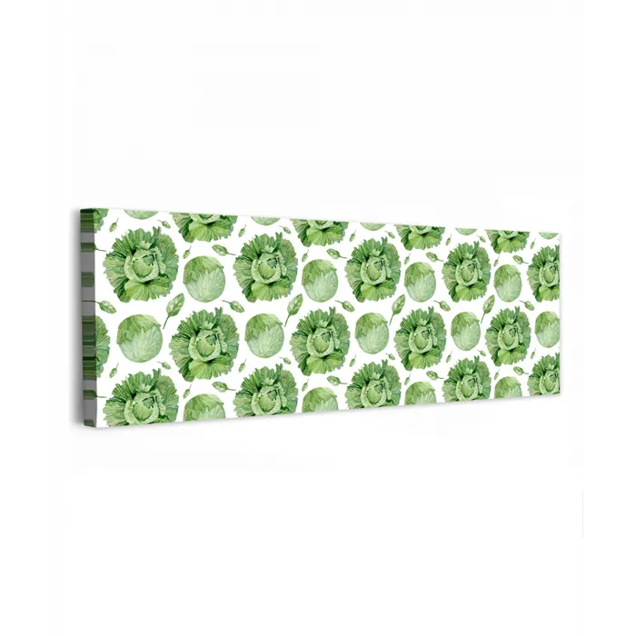 Kool - Bladgroen - Wit - Patroon canvas 2cm klein 828 -z3d