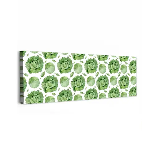 Kool - Bladgroen - Wit - Patroon canvas 2cm klein 828 -z3d