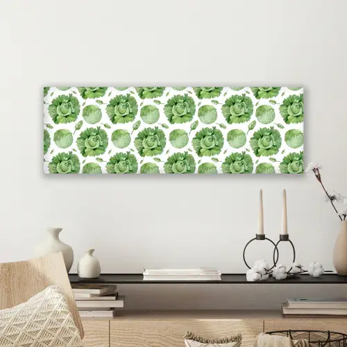 Kool - Bladgroen - Wit - Patroon canvas 2cm klein 828 -sfeer6
