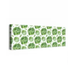 Kool - Bladgroen - Wit - Patroon canvas 2cm klein 828 -z3d