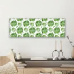 Kool - Bladgroen - Wit - Patroon canvas 2cm klein 828 -sfeer6