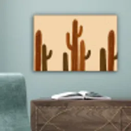 Cactus - Woestijn - Zand - Bruin canvas 2cm klein -sfeer4