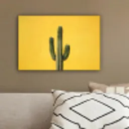 Cactus - Groen - Minimalistisch canvas 2cm klein -sfeer3