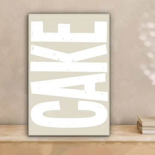 Cake - Woord - Japandi - Wit canvas 2cm klein -sfeer1