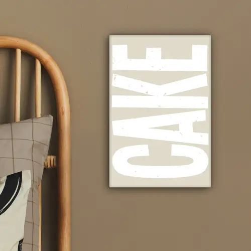 Cake - Woord - Japandi - Wit canvas 2cm klein -sfeer3