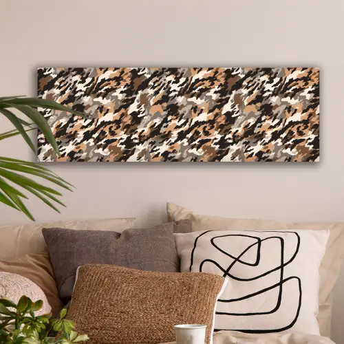 Camouflage - Patroon - Beige - Bruin canvas 2cm klein 828 -sfeer1