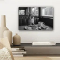 Kat - Koffie - Brood - Zwart canvas 2cm klein -sfeer6